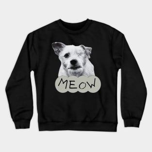 One eyed dog meow Crewneck Sweatshirt